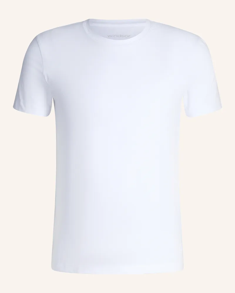 windsor. T-Shirt Doppelpack weiss Weiss
