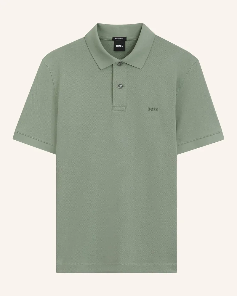 HUGO BOSS Piqué-Poloshirt Pallas Regular Fit gruen Hellgrün