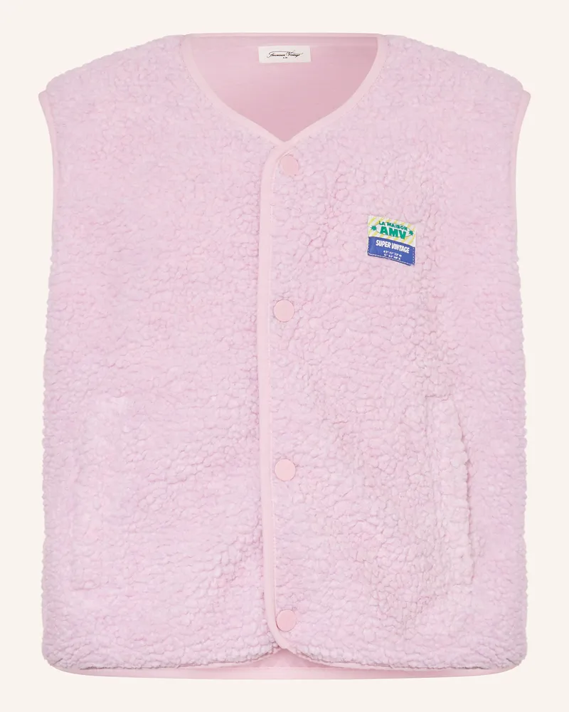 American Vintage Teddyfell-Weste lila Rosa