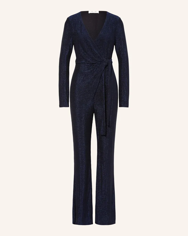 Diane von Furstenberg Jumpsuit COSIMA mit Glitzergarn Dunkelblau