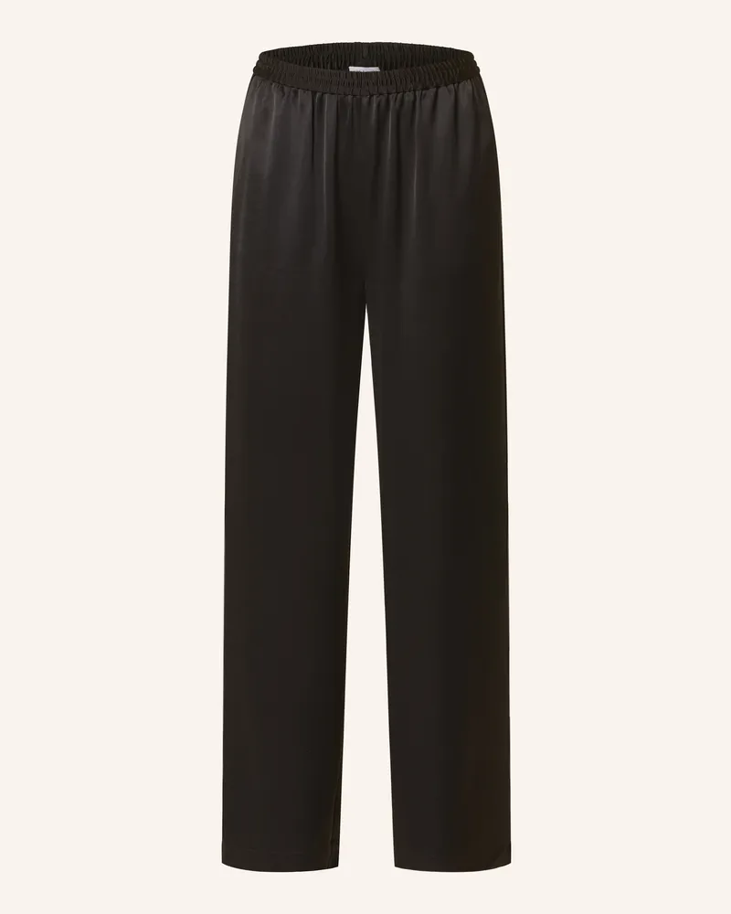 Mrs & HUGS Satinhose Schwarz