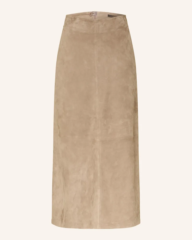 windsor. Lederrock beige Camel