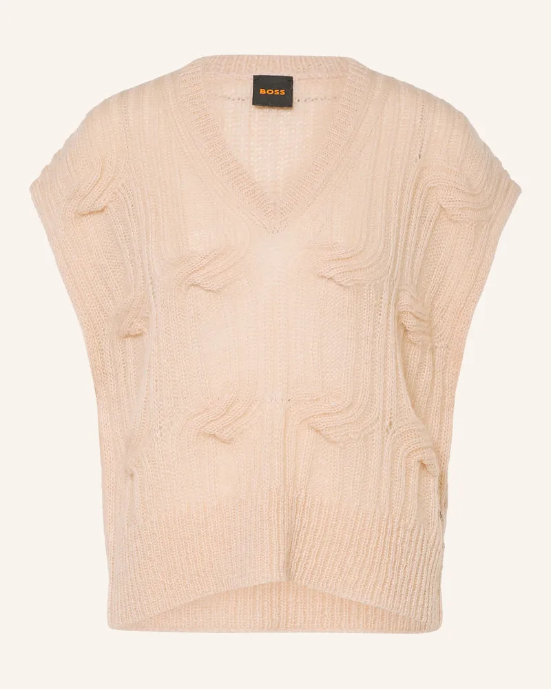 HUGO BOSS Pullunder Famaena Mit Mohair orange Hellorange