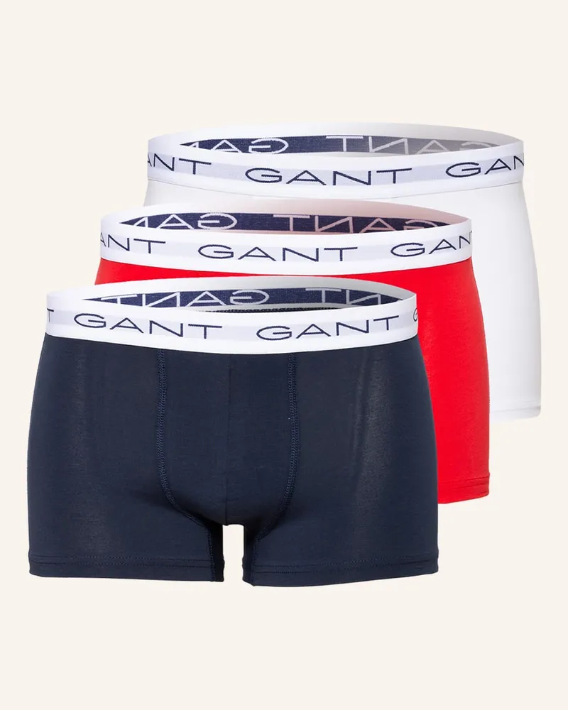 Gant 3er-Pack Boxershorts Rot