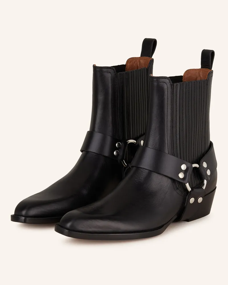Paris Texas Cowboy Boots HELENA Schwarz