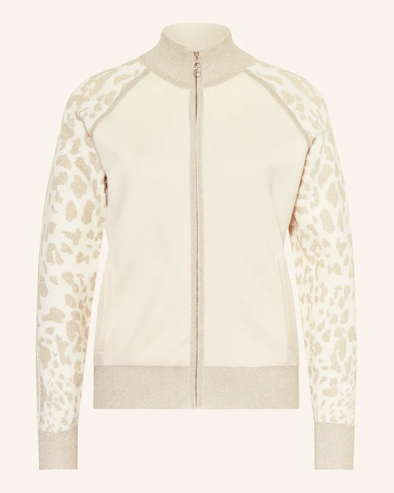 Liu Jo Strickjacke mit Glitzergarn Creme