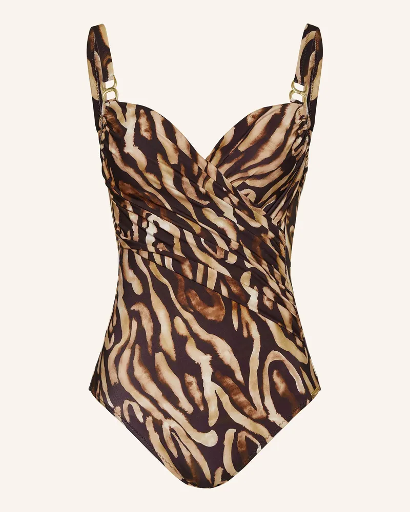Charmline Bügel-Badeanzug WILD NOBLESSE mit Shaping-Effekt Schwarz