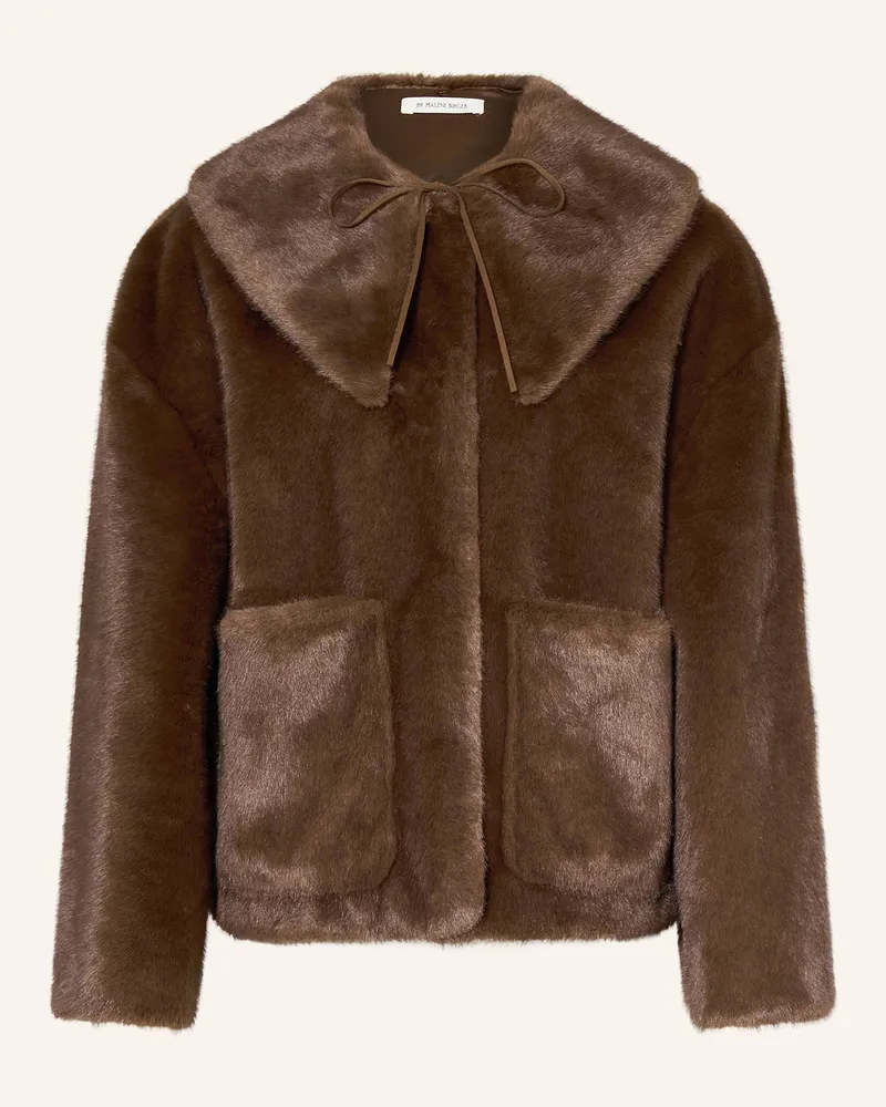 By Malene Birger Kunstpelz-Jacke JACQUIE mit abnehmbarem Kragen Braun