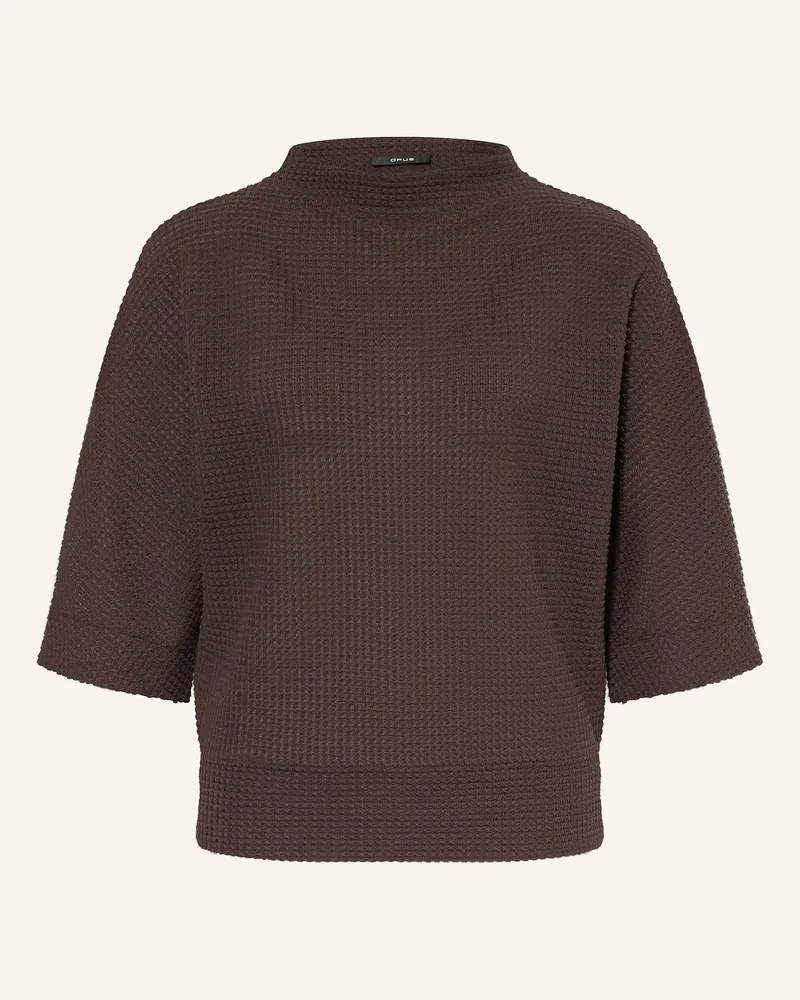 OPUS Pullover GULOPI mit 3/4-Arm Dunkelbraun