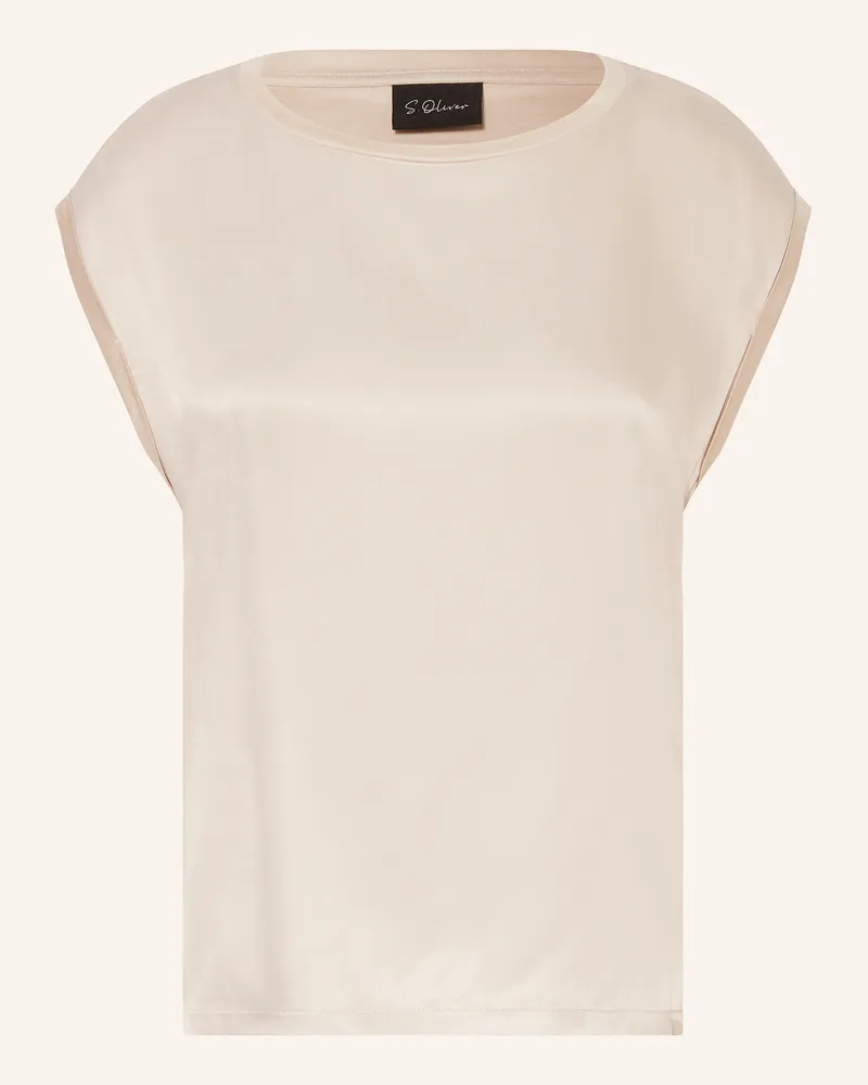 S.Oliver Blusentop aus Satin Creme
