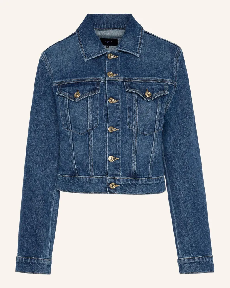 7 for all mankind Denim Darts Shrunken Jacket blau Blau