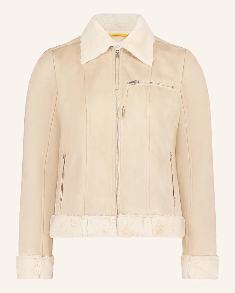 Cartoon Jacke In Lederoptik Mit Kunstfell beige Beige