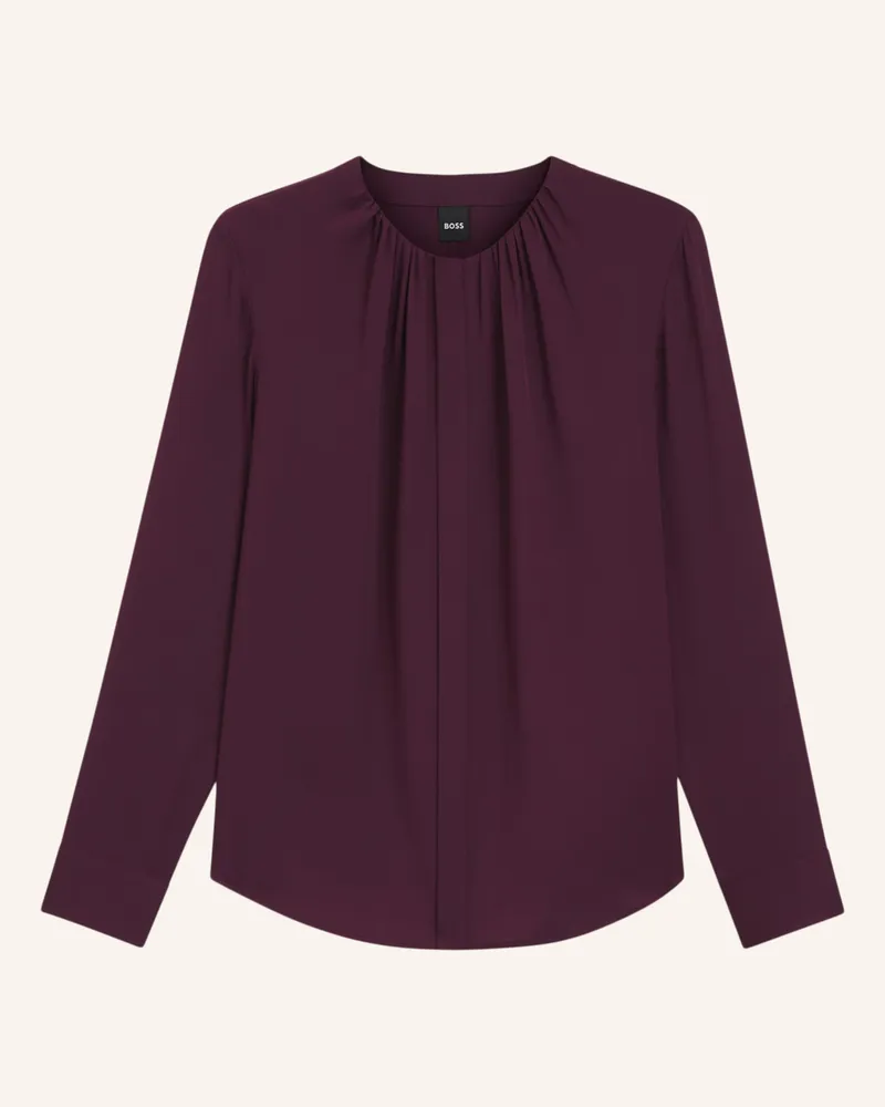HUGO BOSS Seidenbluse BANORAH Dunkellila