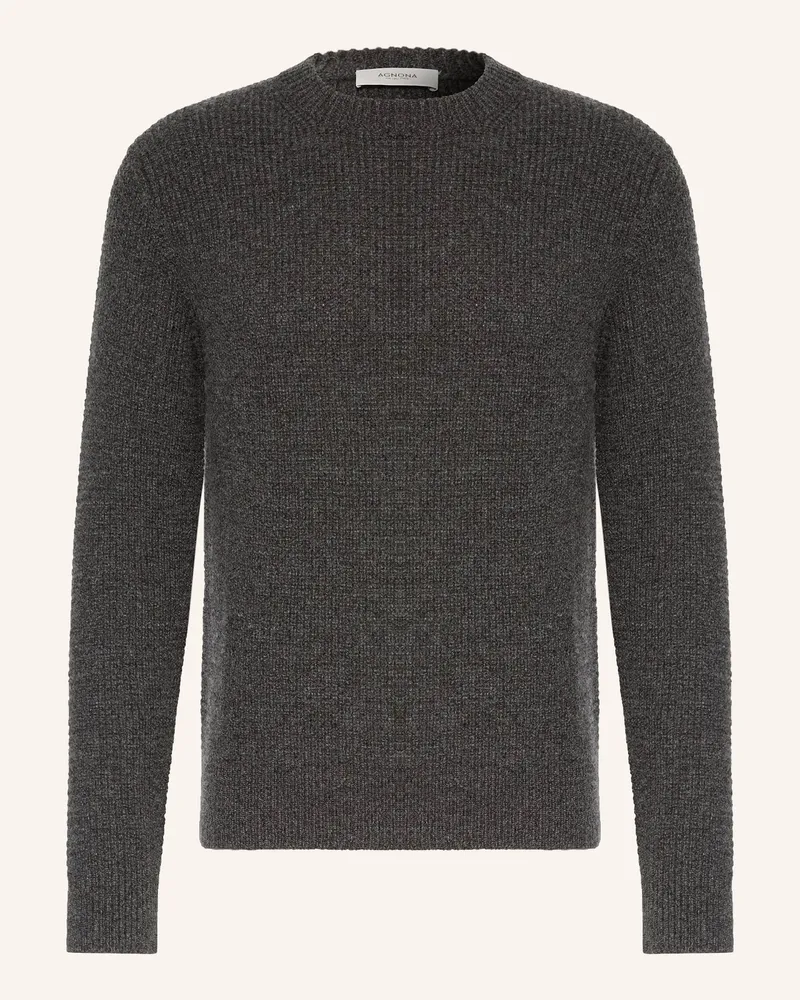 AGNONA Pullover mit Cashmere Dunkelgrau