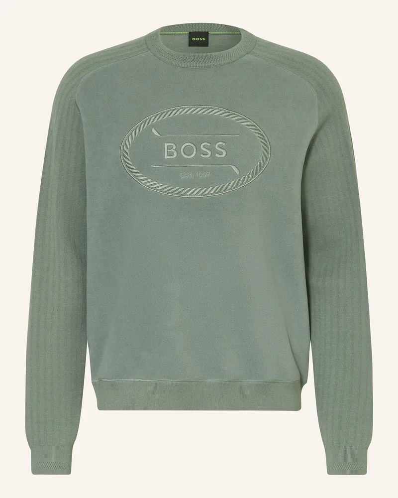 HUGO BOSS Sweatshirt Hole gruen Grün