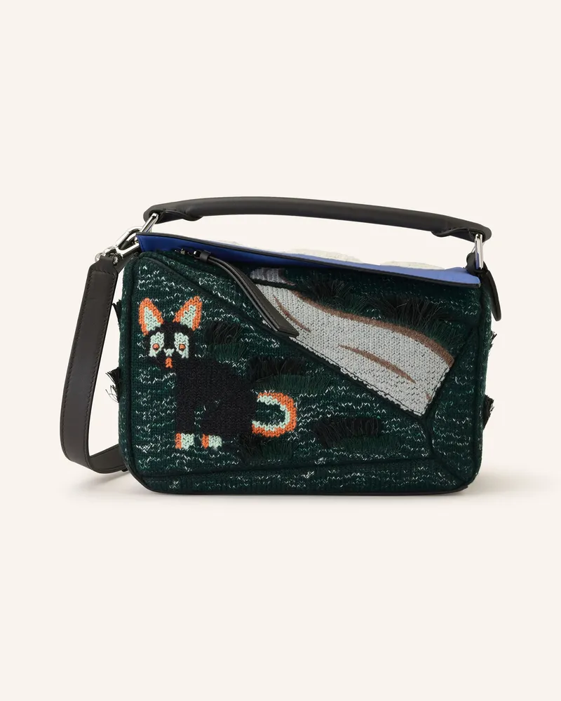 Loewe Handtasche Puzzle gruen Dunkelgrün