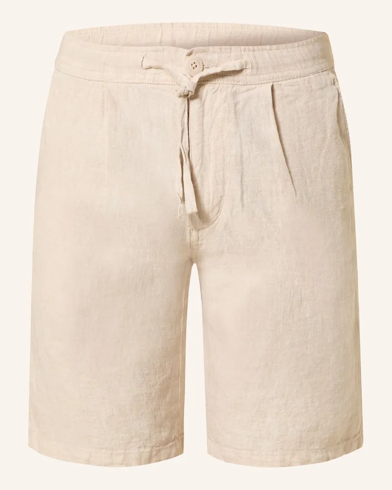 Knowledge Cotton Apparel Leinenshorts FIG Loose Fit Hellgrau