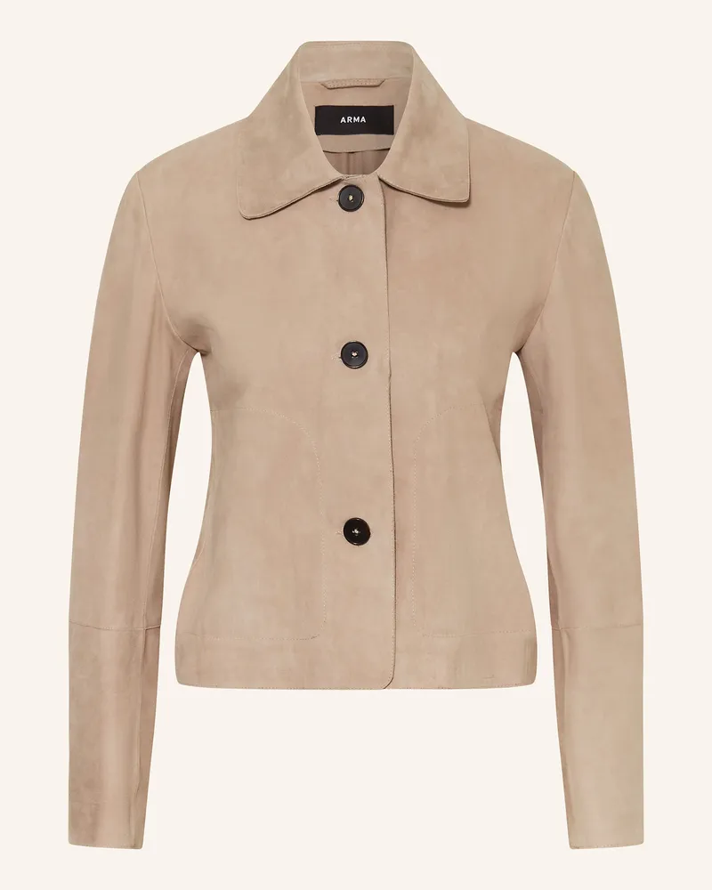 Arma Lederjacke Emy grau Beige