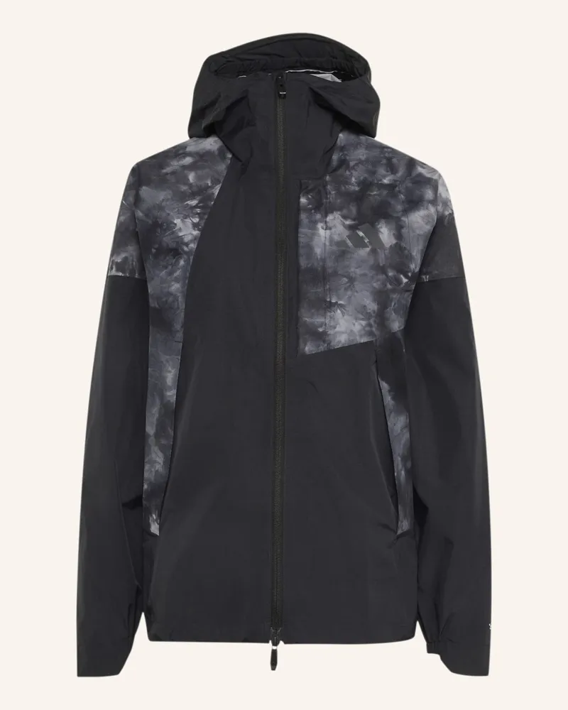 adidas Terrex Xperior 2.5-Lagen-Hybrid-Jacke, Primeknit, Sprühfärbung, Climaproof-Beschichtung schwarz Schwarz