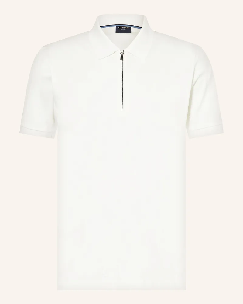 Olymp Jersey-Poloshirt Casual Comfort Fit weiss Weiss