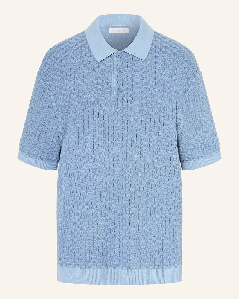 Tommy Hilfiger Strick-Poloshirt blau Blau