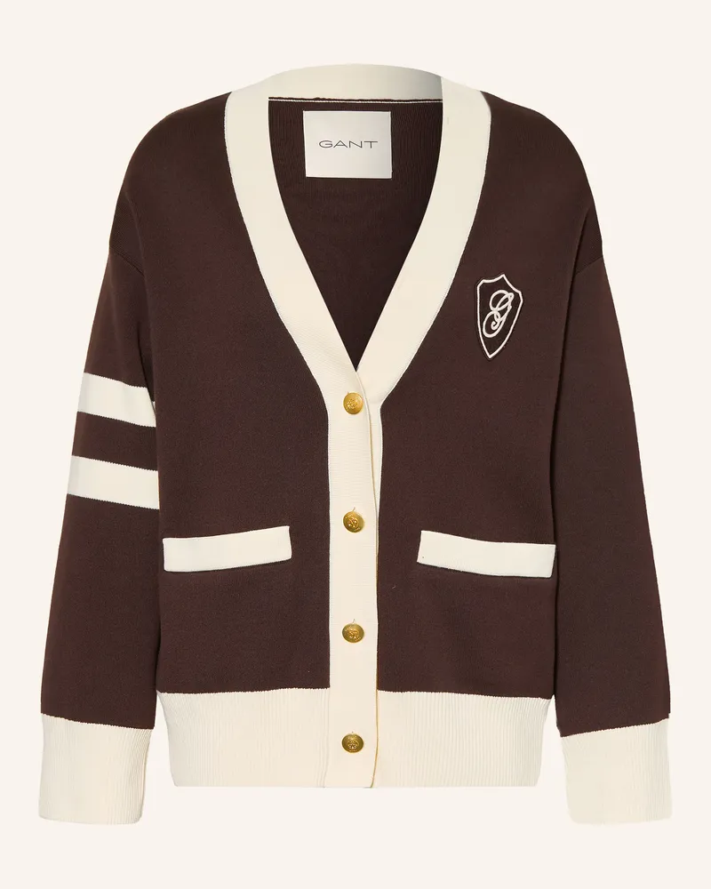 Gant Strickjacke braun Dunkelbraun