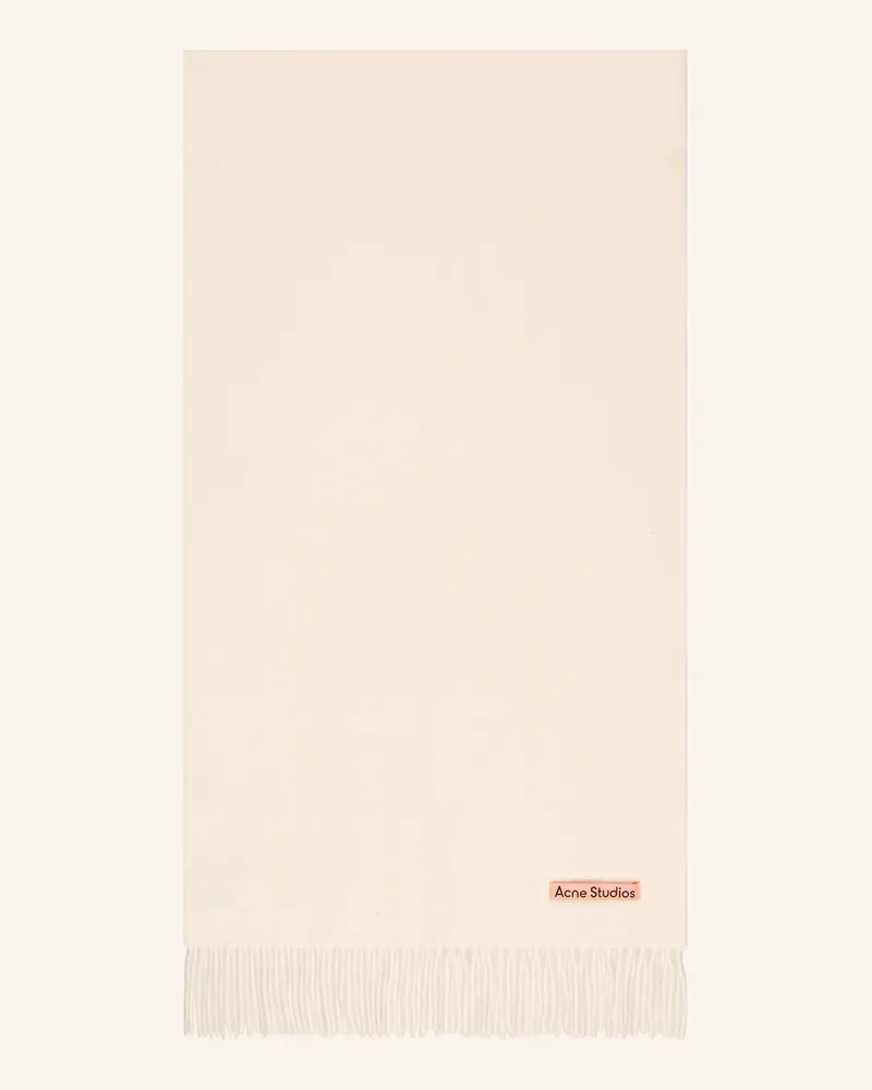 Acne Studios Schal weiss Hellorange
