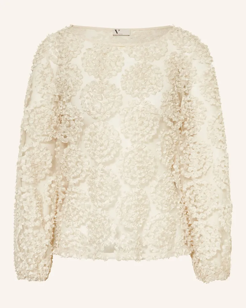 Vera Mont Blusenshirt aus Mesh Creme