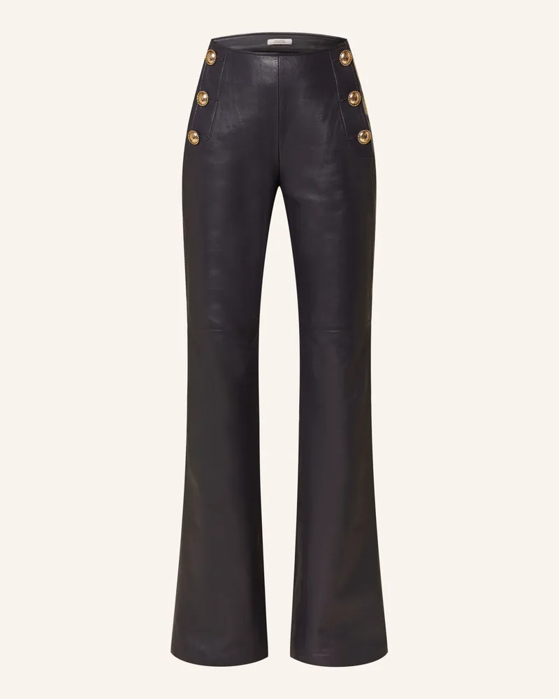 Dorothee Schumacher Lederhose SLEEK STATEMENT Dunkelblau