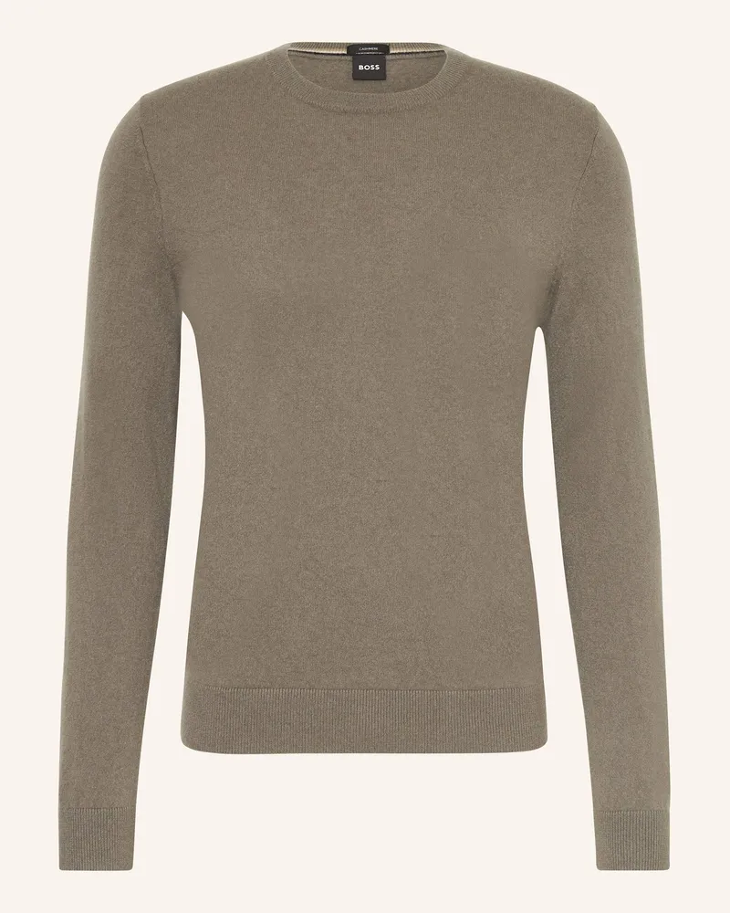 HUGO BOSS Cashmere-Pullover Emigliore grau Taupe