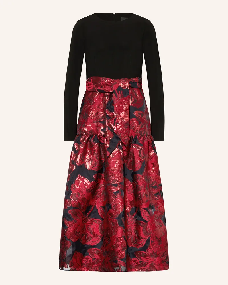 Adrianna Papell Abendkleid im Materialmix Schwarz