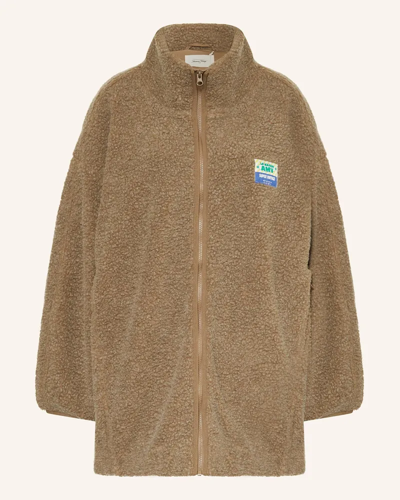 American Vintage Teddyfell-Jacke HOKTOWN Hellbraun