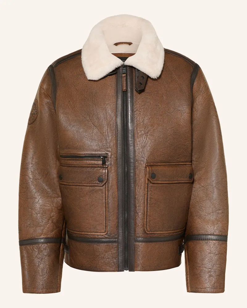 Camel Active Lederjacke beige Braun