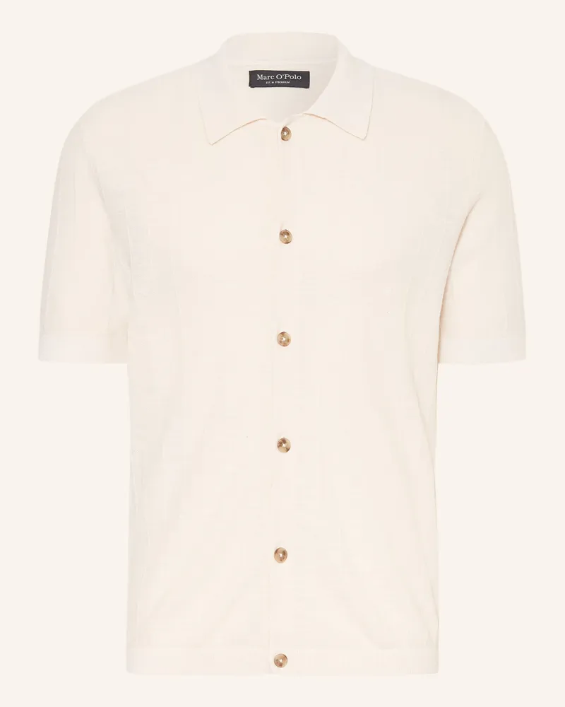 Marc O'Polo Strickhemd Regular Fit beige Ecru
