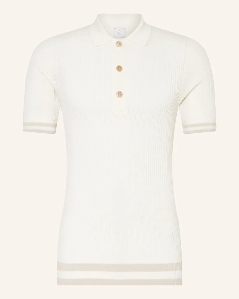 Eleventy Strick-Poloshirt Weiss