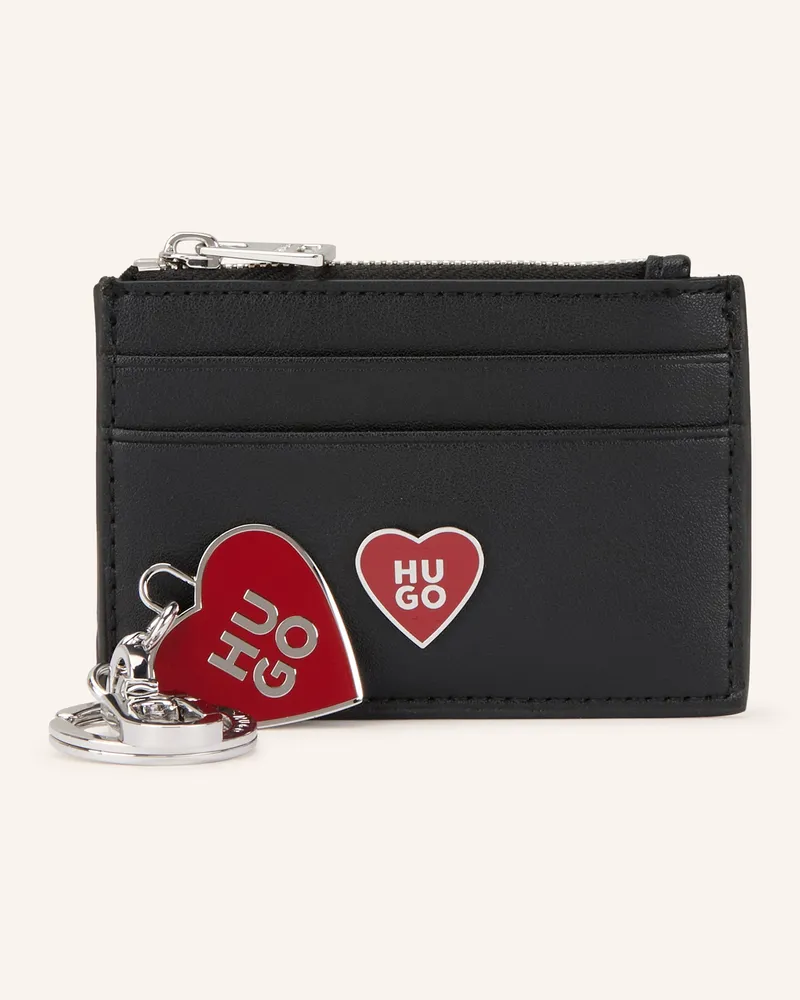 HUGO BOSS Kartenetui Mit Münzfach schwarz Schwarz