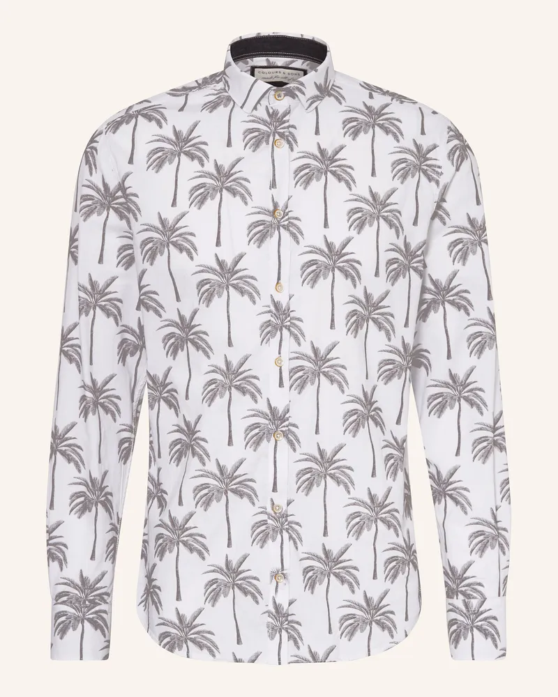 colours & sons Hemd Regular Fit Weiss