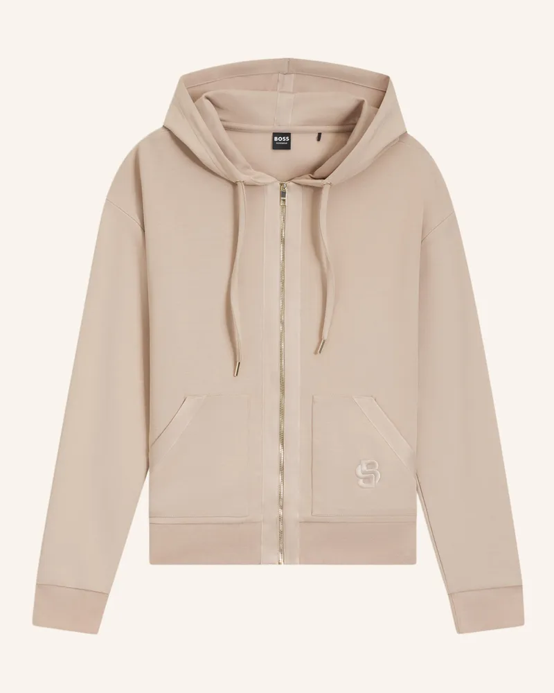 HUGO BOSS Loungewear Jacke Shiny B_Jacket H. beige Beige