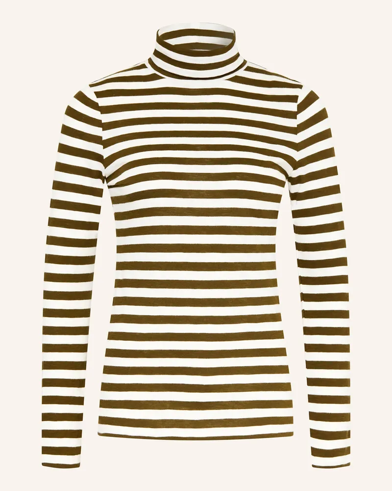 Marc O'Polo Rollkragenshirt gruen Weiss