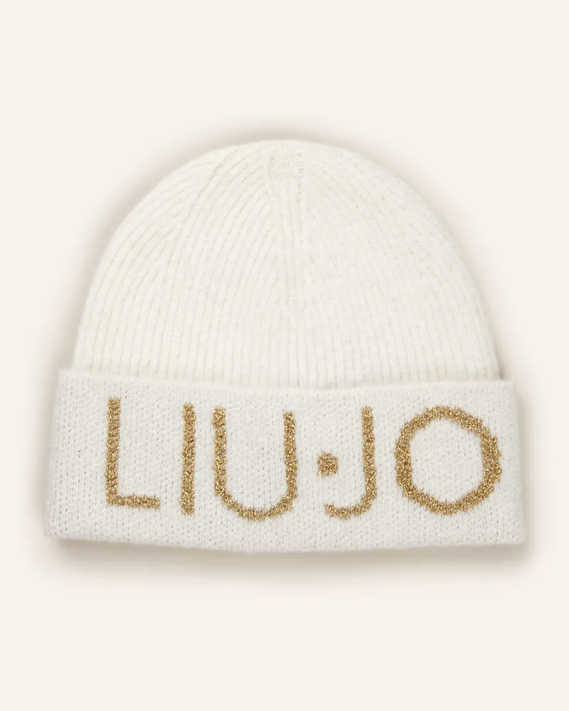 Liu Jo Mütze mit Glitzergarn Ecru