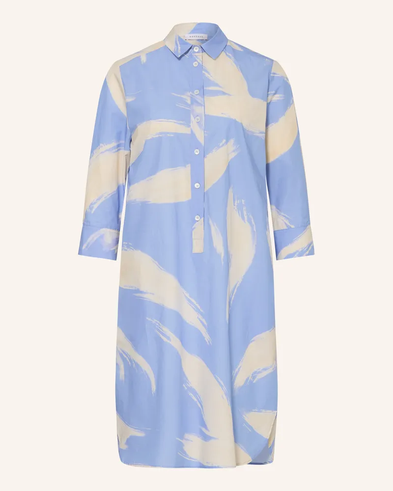 ROSSO35 Hemdblusenkleid Mit 3/4-Arm blau Hellblau