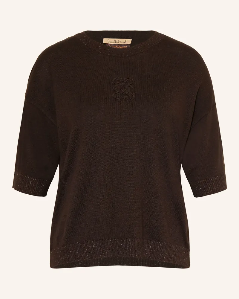 Smith & Soul Strickshirt Mit Glitzergarn braun Dunkelbraun