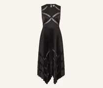 Kleid mit Spitze und Plissees