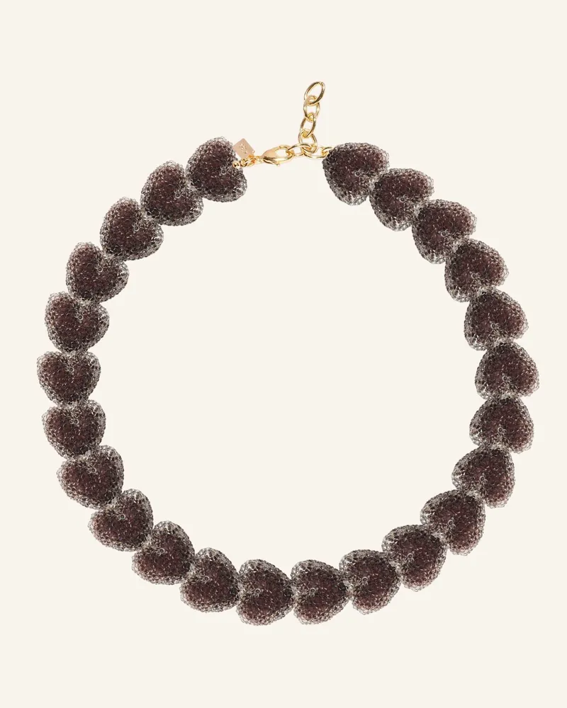 CRYSTAL HAZE Ketten Jelly Heart Chocolate By Glambou gold Gold