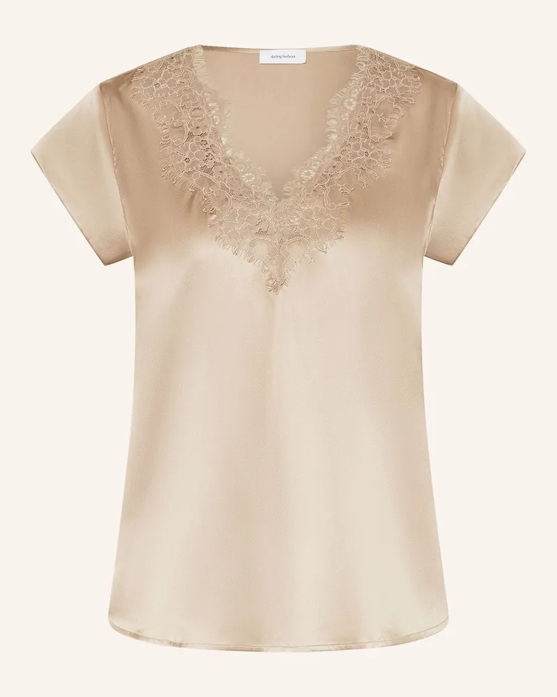 Darling Harbour Blusenshirt aus Seide Camel