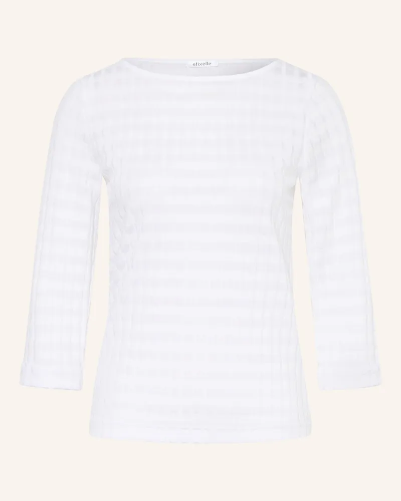 Efixelle Blusenshirt Mit 3/4-Arm weiss Weiss