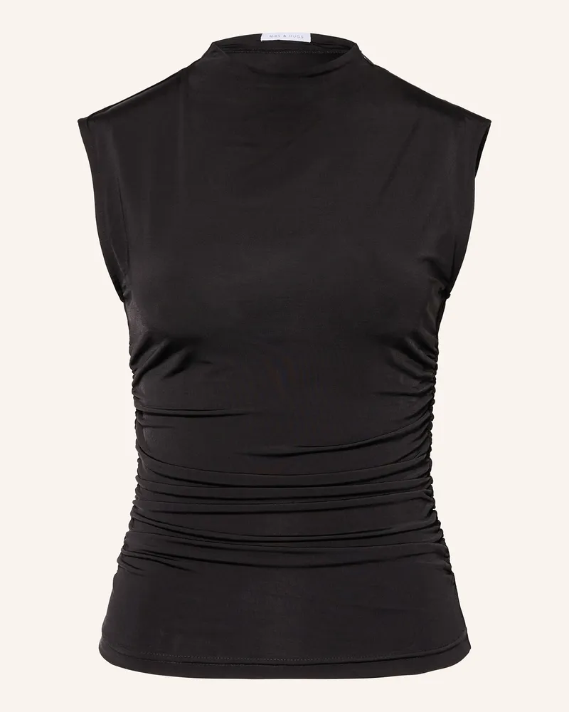 Mrs & HUGS Jerseytop schwarz Schwarz