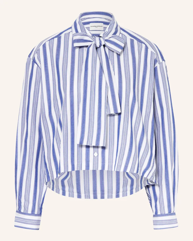 Claudie Pierlot Hemdbluse mit Bindedetail Weiss