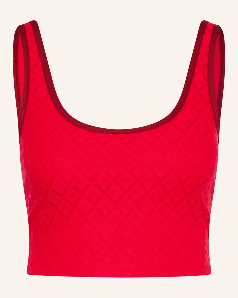 LULULEMON Cropped-Top TEXTURED MESH Rot