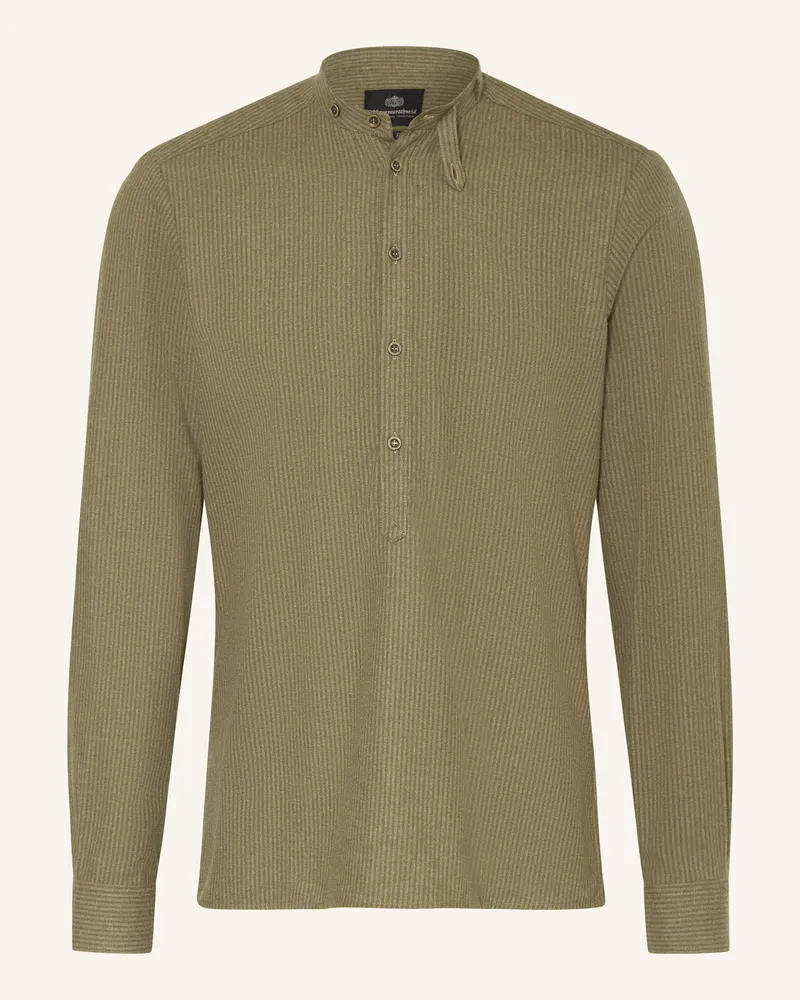 Hammerschmid Trachtenhemd Slim Fit mit Stehkragen Oliv